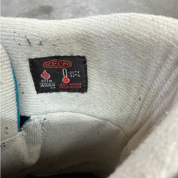 Keen Junior Girls Waterproof Insulated Winter Boots Gray/Aqua/pink Size 2 - Picture 9 of 9
